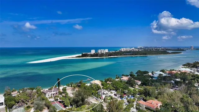 a view of a lake with a building in the background