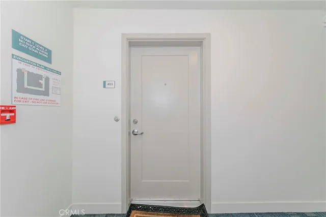 a view of a balcony with an outdoor space