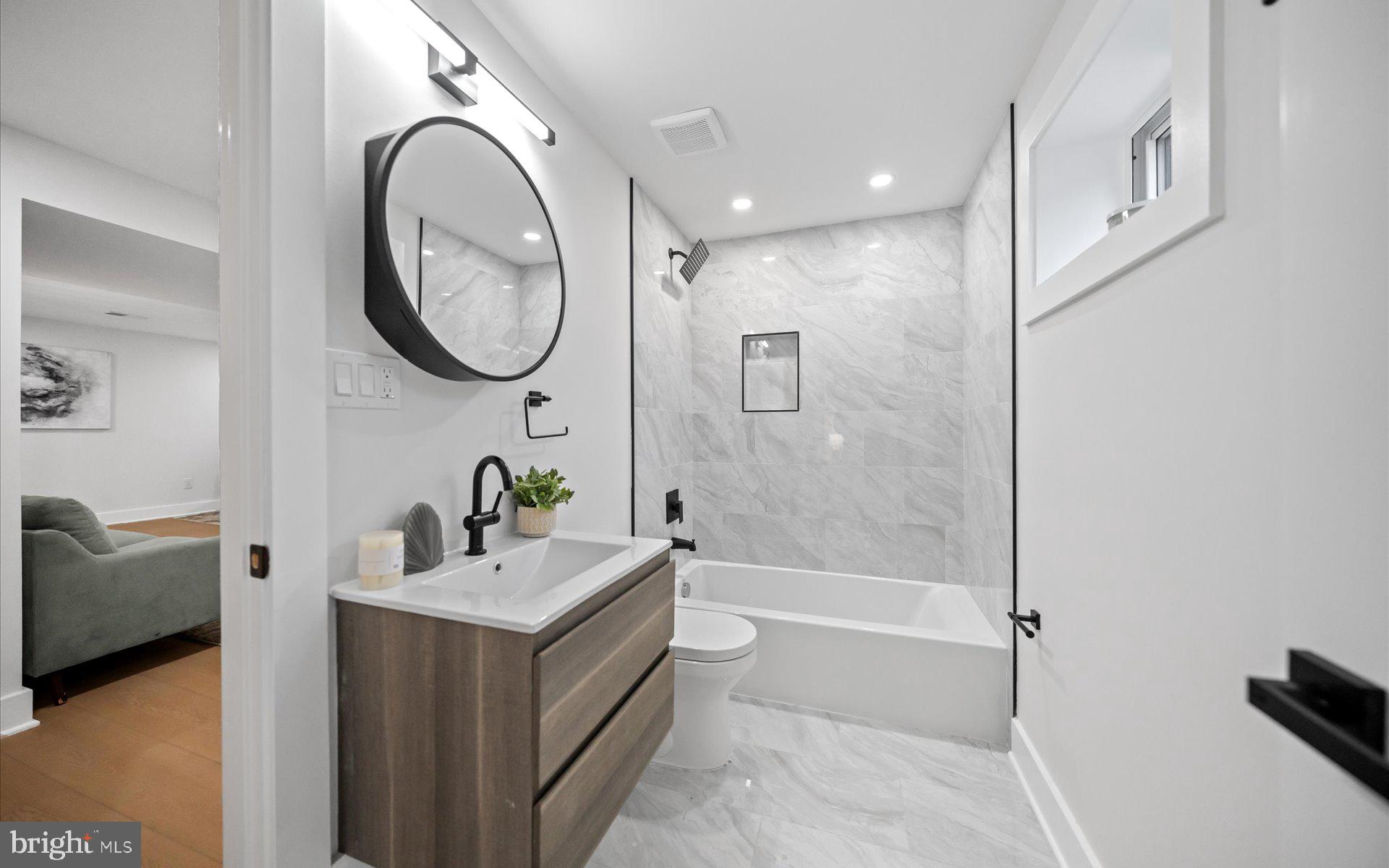 6605 3rd Street Northwest Washington, DC 20012 - Photo 16 of 37 Lower Level Full Bathroom 3