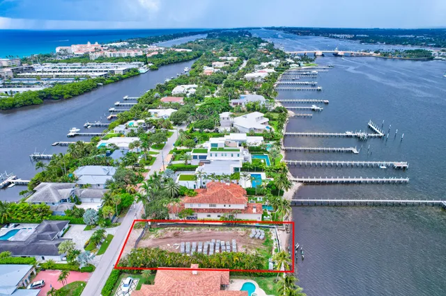 a view of a city and an ocean view