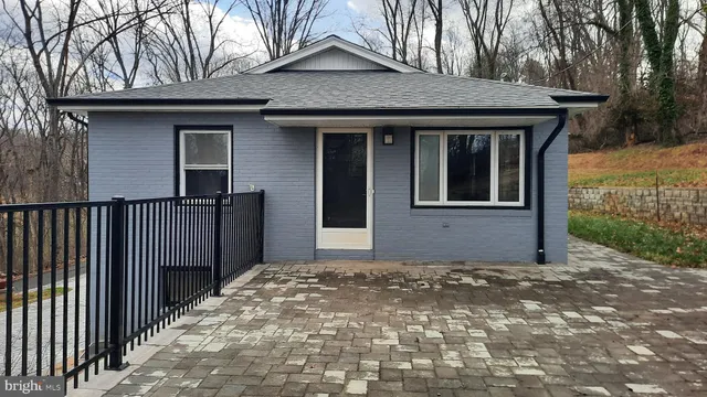 a front view of a house