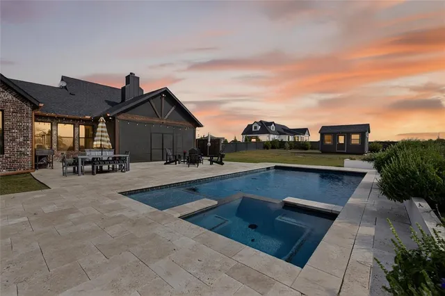 a view of lake with green space