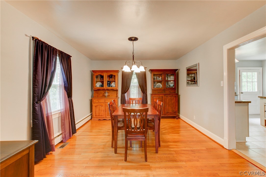 18506 Beaver Dam Road Beaverdam, VA 23015 - Photo 12 of 44 a view of a dining room with furniture window and wooden floor