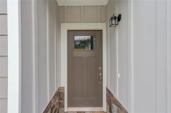 a close view of a livingroom and a fireplace