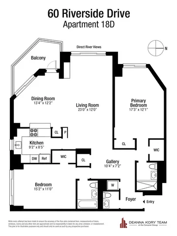 $2,350,000 | 60 Riverside Drive, Unit 18D | Upper West Side