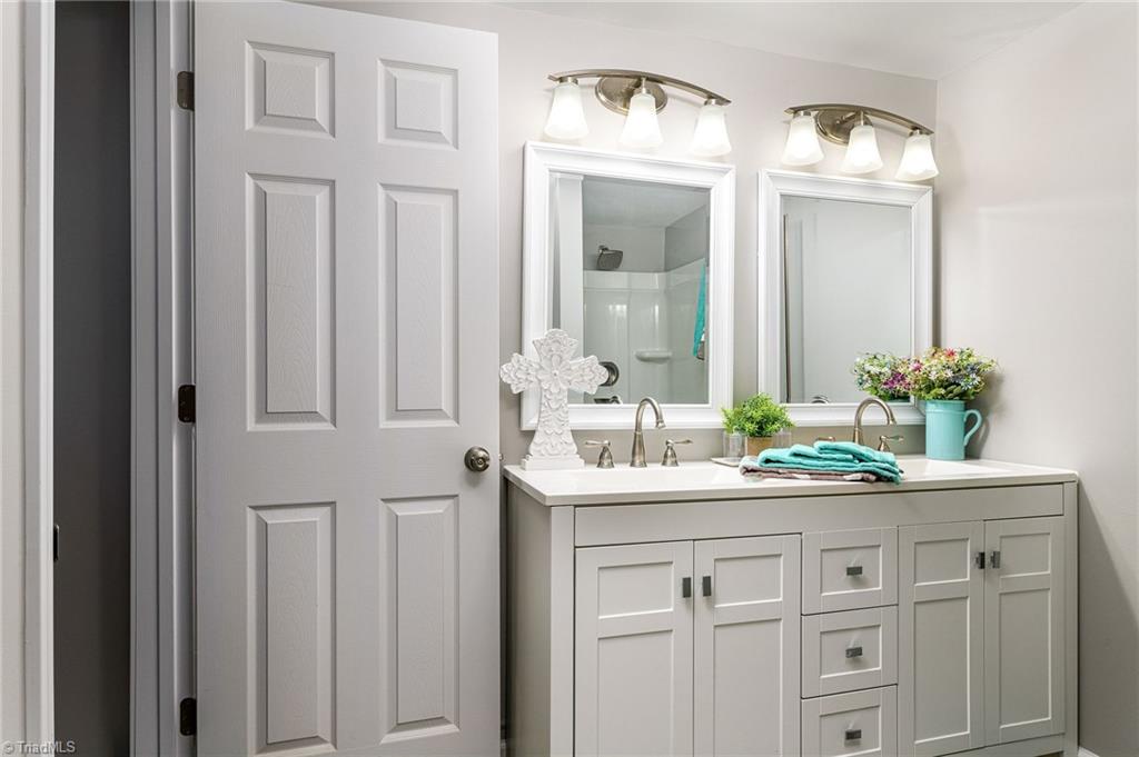 5515 Bethania Road Pfafftown, NC 27040 - Photo 27 of 49 Primary bath has double sinks