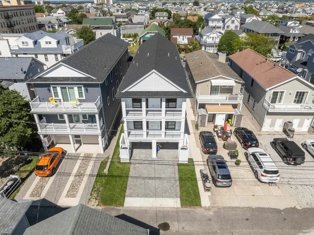 an aerial view of multiple houses