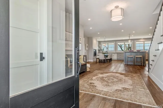 a view of a living room and a livingroom with furniture