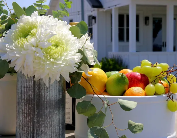 a view of a bunch of flowers