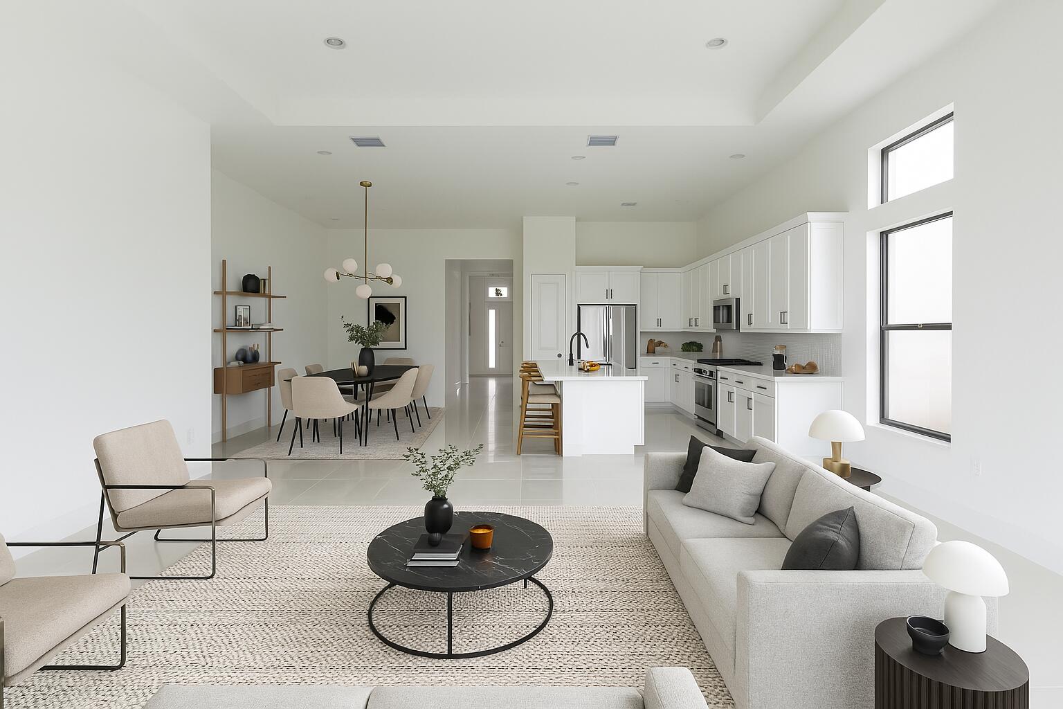 8252 Crystal Downs Avenue Boca Raton, FL 33434 - Photo 6 of 49 a living room with furniture and a view of kitchen