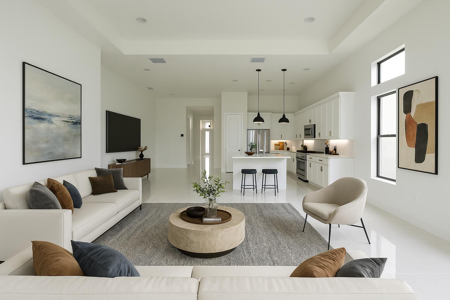 8252 Crystal Downs Avenue Boca Raton, FL 33434 - Photo 7 of 49 a living room with furniture and a flat screen tv