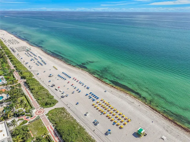 a view of an ocean and beach