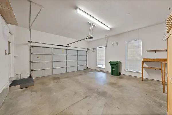 a view of a garage