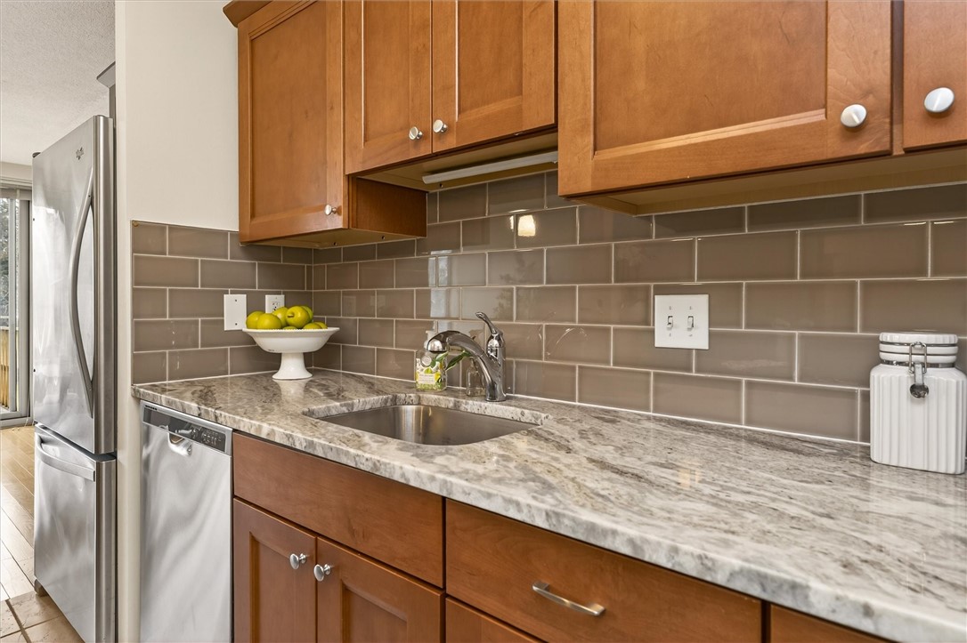 1400 East Avenue, Unit UN307 Rochester, NY 14610 - Photo 8 of 47 Kitchen with granite counters and stainless steel