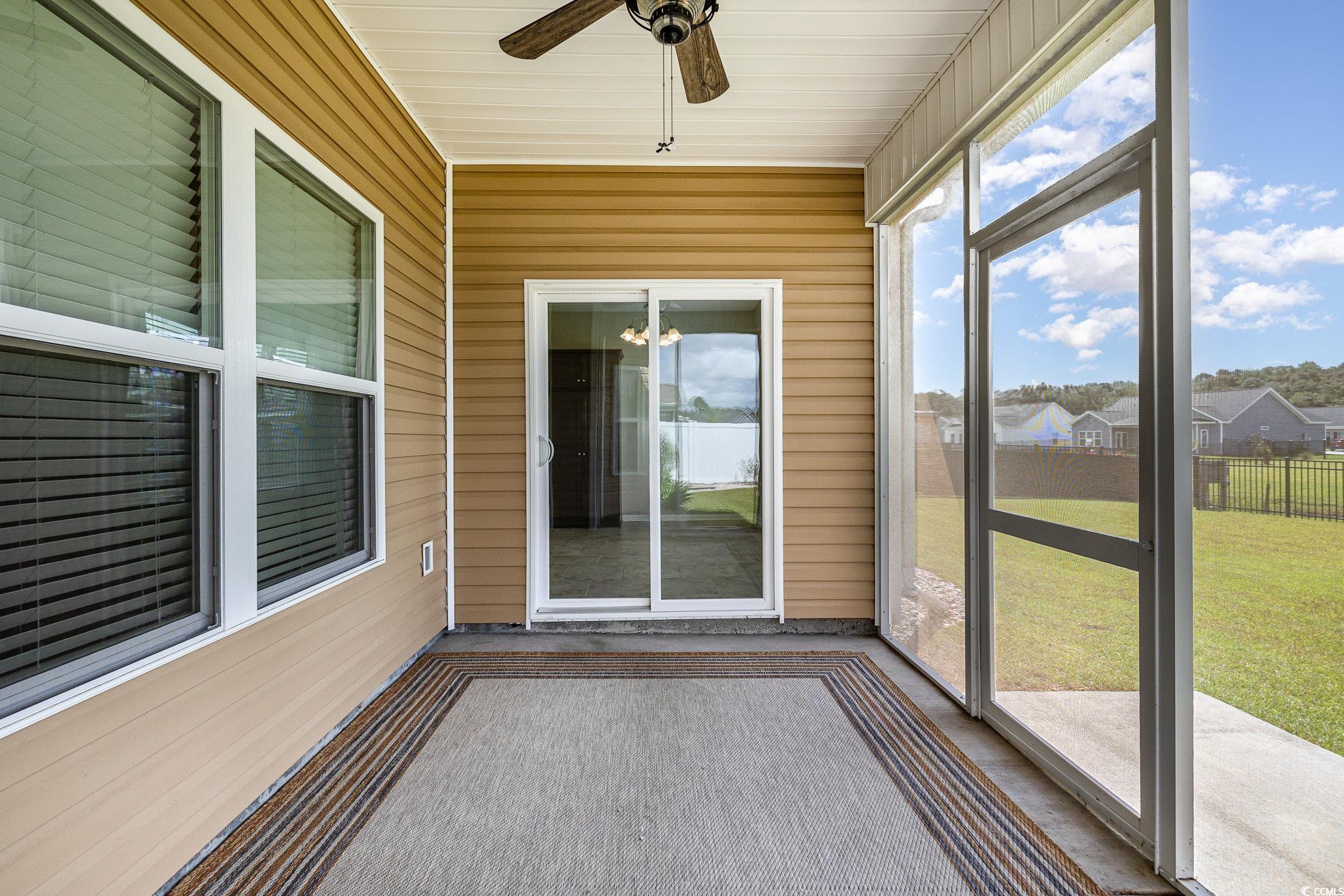 150 Springtide Drive Conway, SC 29527 - Photo 23 of 36 Unfurnished sunroom with ceiling fan