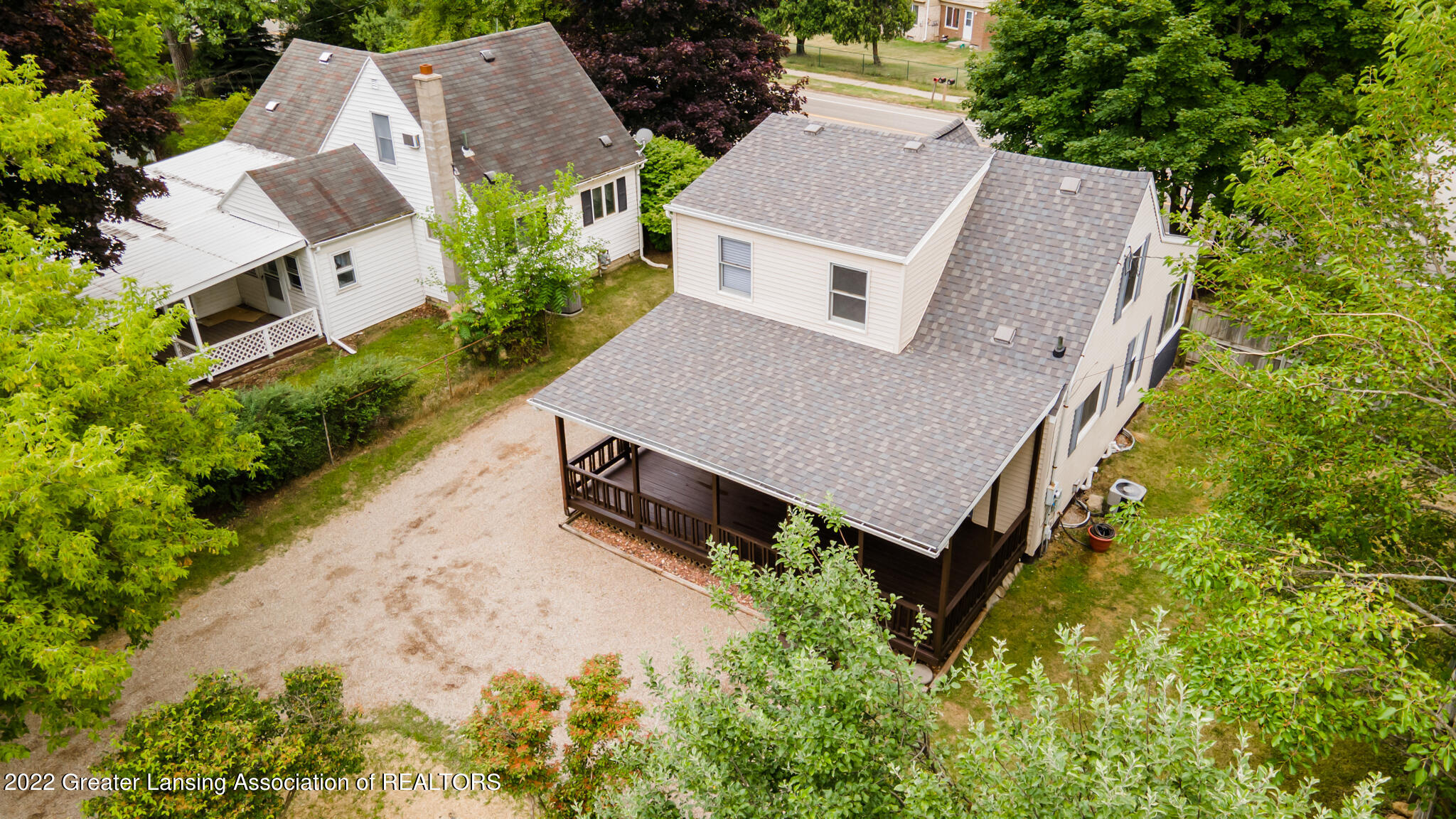 3119 North Aurelius Road Lansing, MI 48910 - Photo 2 of 31 Aerial back deck & drive