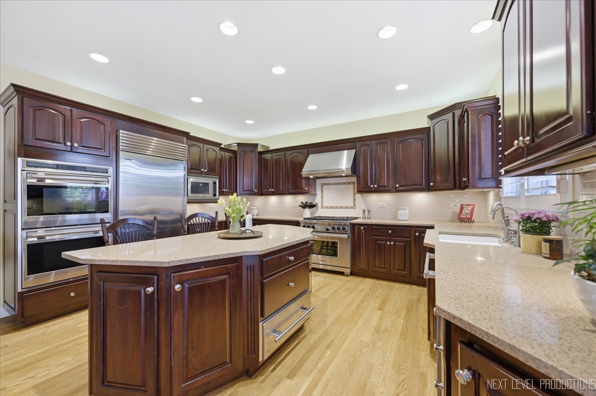 1914 North Ridge Avenue Arlington Heights, IL 60004 - Photo 13 of 50 a kitchen with stainless steel appliances granite countertop a sink stove and refrigerator