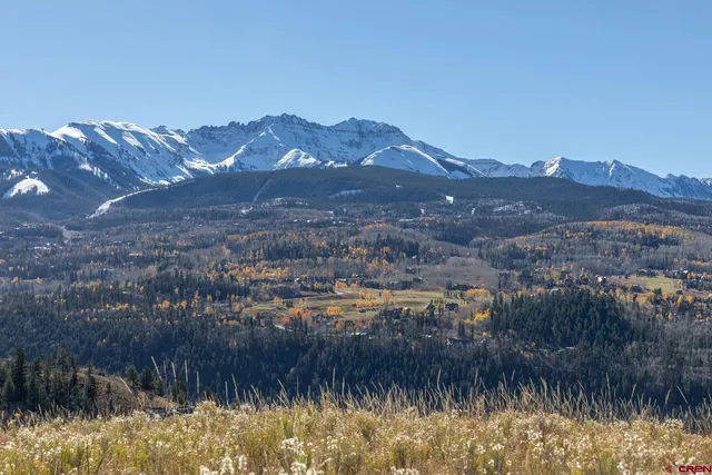 a view of city and mountain