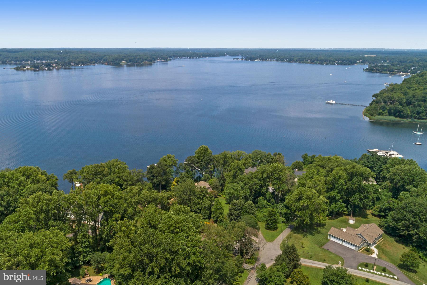 1190 Cavalier Road Arnold, MD 21012 - Photo 33 of 37 Aerial view over the property to the Severn River