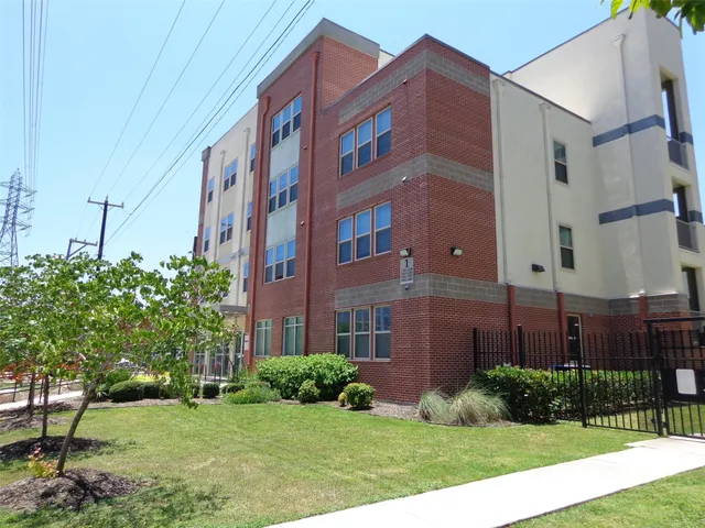 a view of a building with garden
