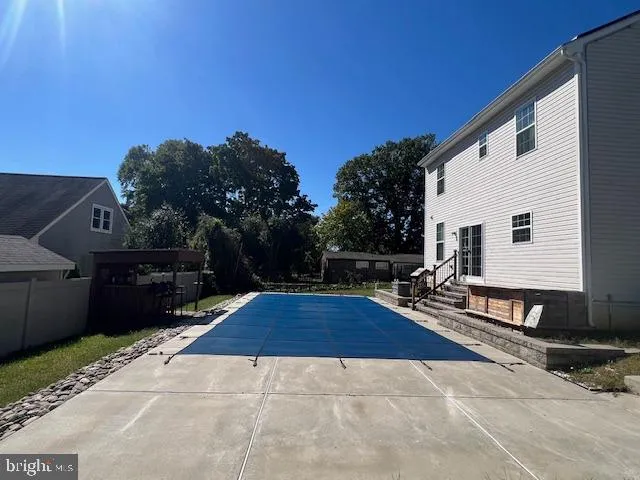 a view of outdoor space deck and kitchen