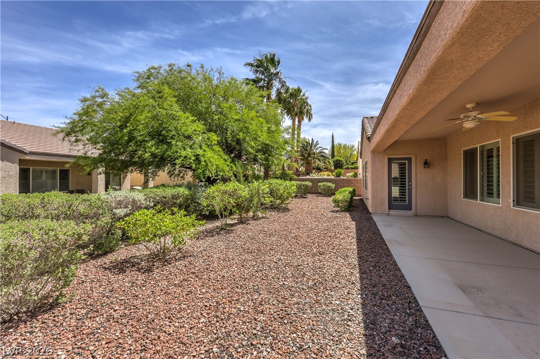2276 Saxtons River Road Henderson, NV 89044 - Photo 28 of 49 Rear Yard with Covered Patio and Gas BBQ Stub