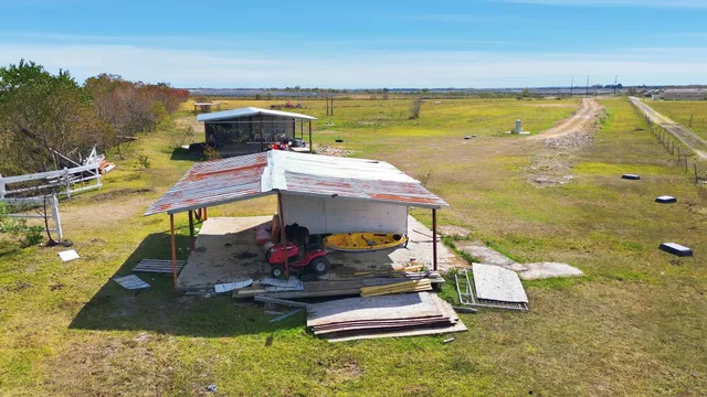 a view of a swimming pool with an ocean view