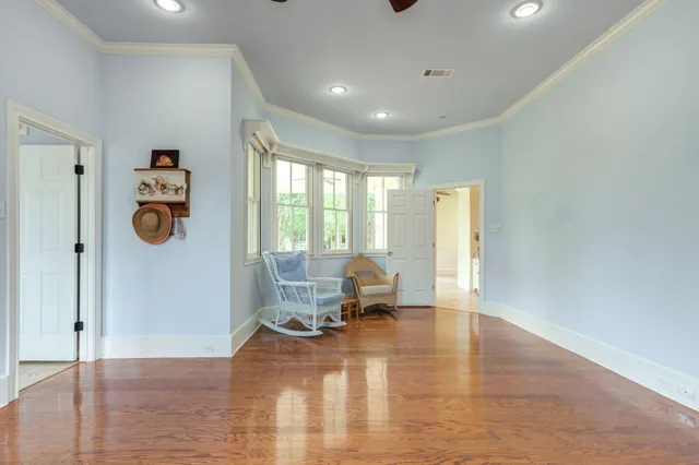 a view of a kitchen from the hallway