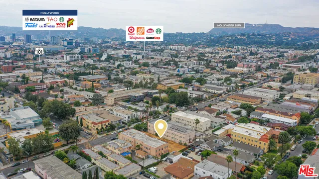 an aerial view of multiple house