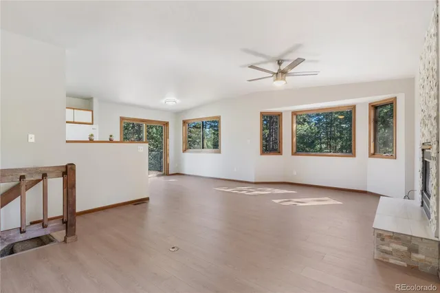 a kitchen with a cabinets and appliances