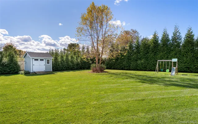 a house view with a garden space