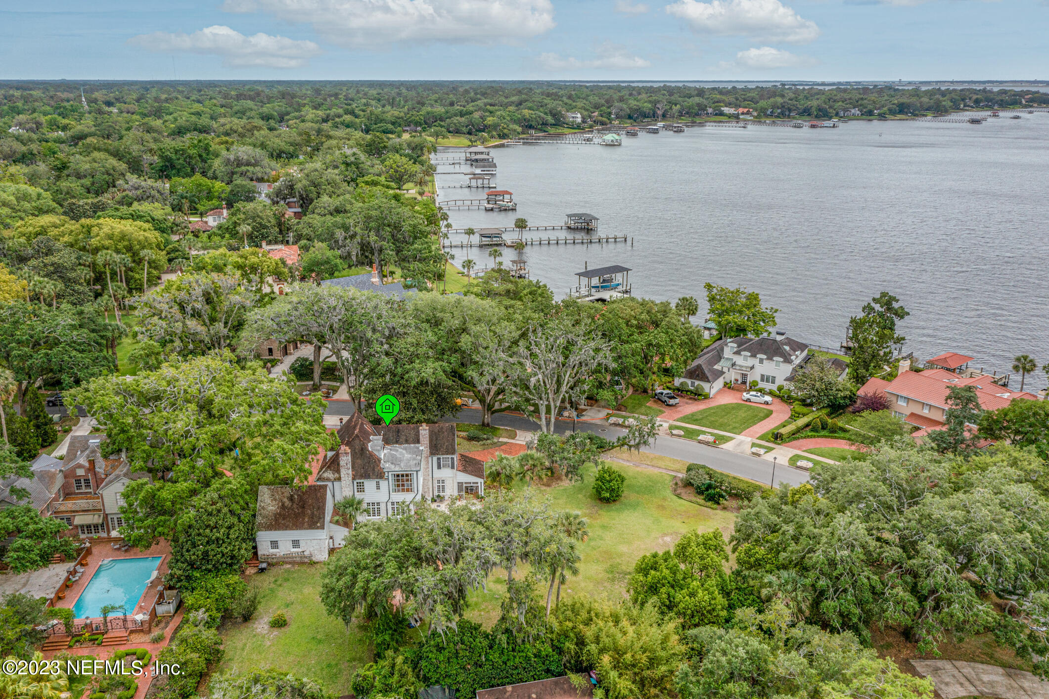 2103 River Road Jacksonville, FL 32207 - Photo 55 of 67 an aerial view of a house with a lake view