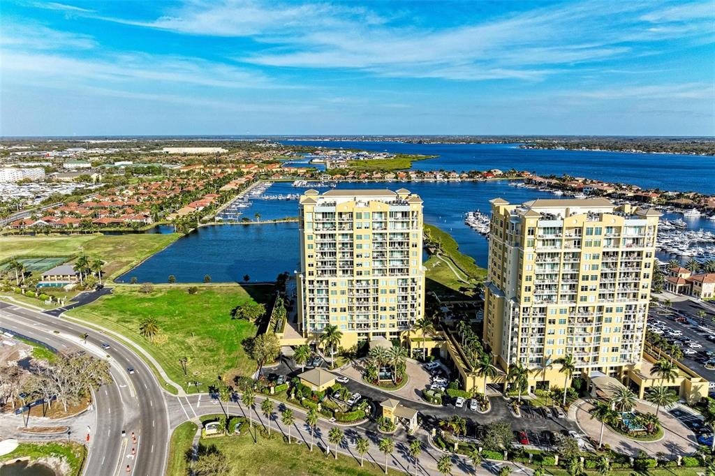 140 Riviera Dunes Way, Unit 404 Palmetto, FL 34221 - Photo 1 of 31 a view of a city with an ocean view
