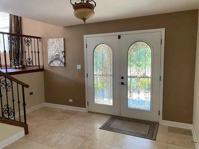 a view of an entryway and a window