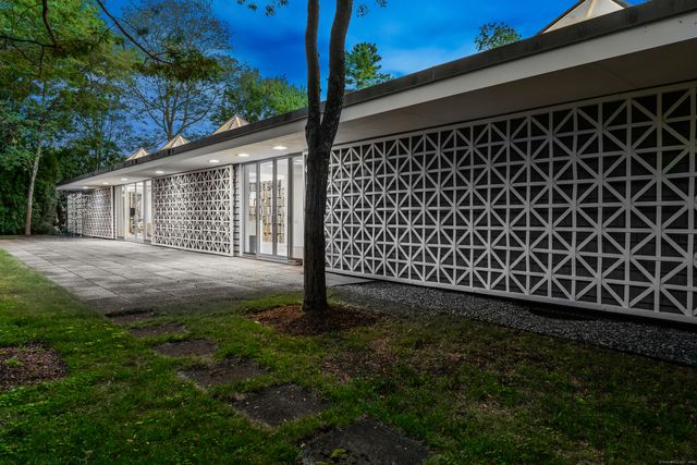 a view of backyard with green space