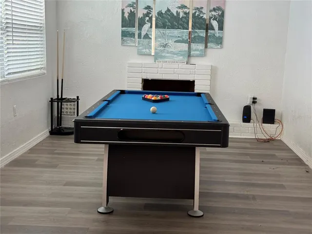 a living room with a table