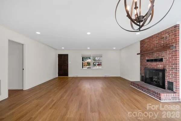 a view of a livingroom with a fireplace