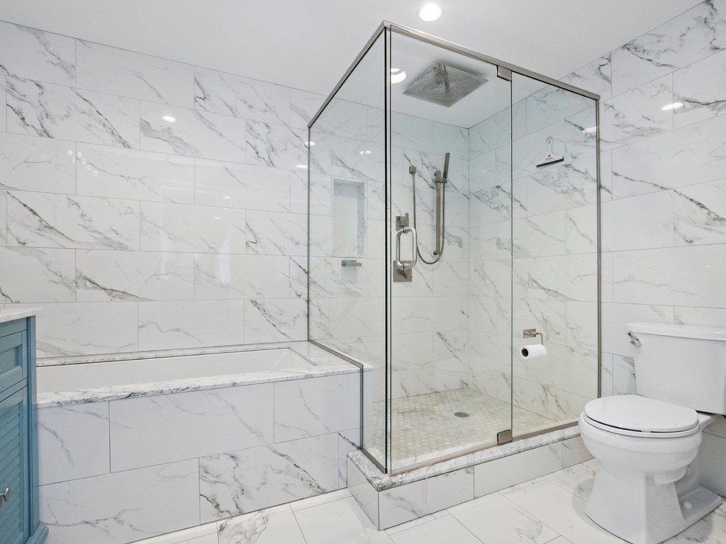 1767 Trapelo Road Waltham, MA 02451 - Photo 26 of 39 a bathroom with a shower and a toilet