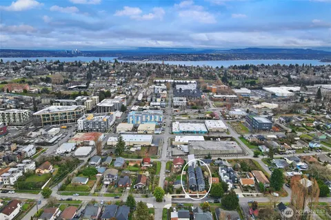 an aerial view of a city