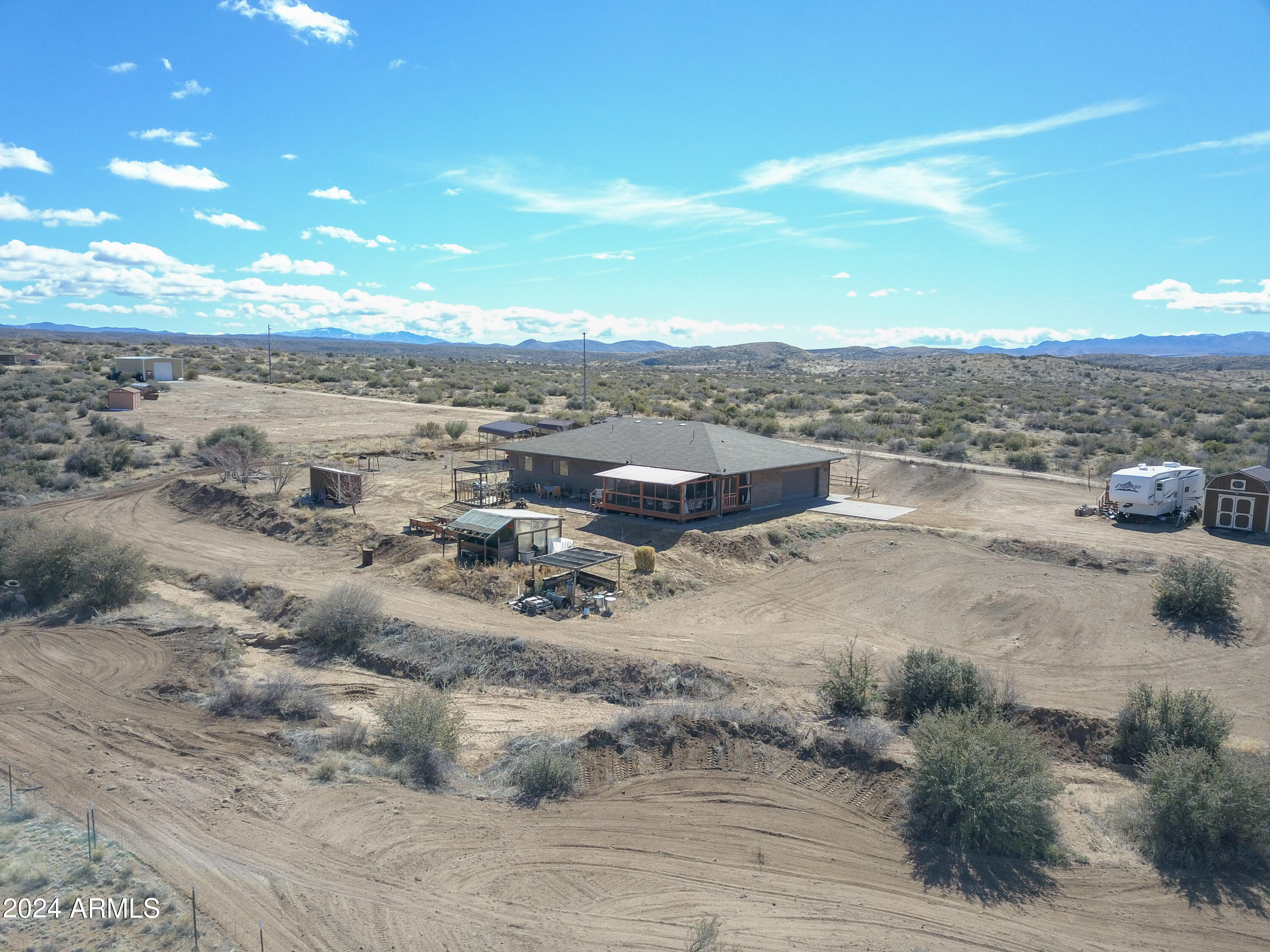 6951 Musgrove Road Skull Valley, AZ 86338 - Photo 41 of 52 Ariel View from the back of the property