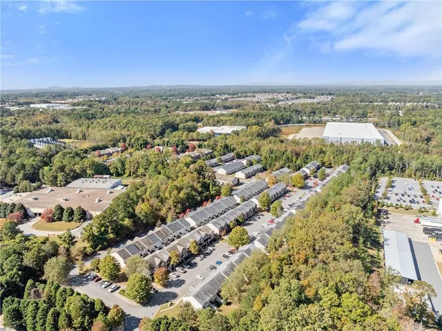 an aerial view of multiple house