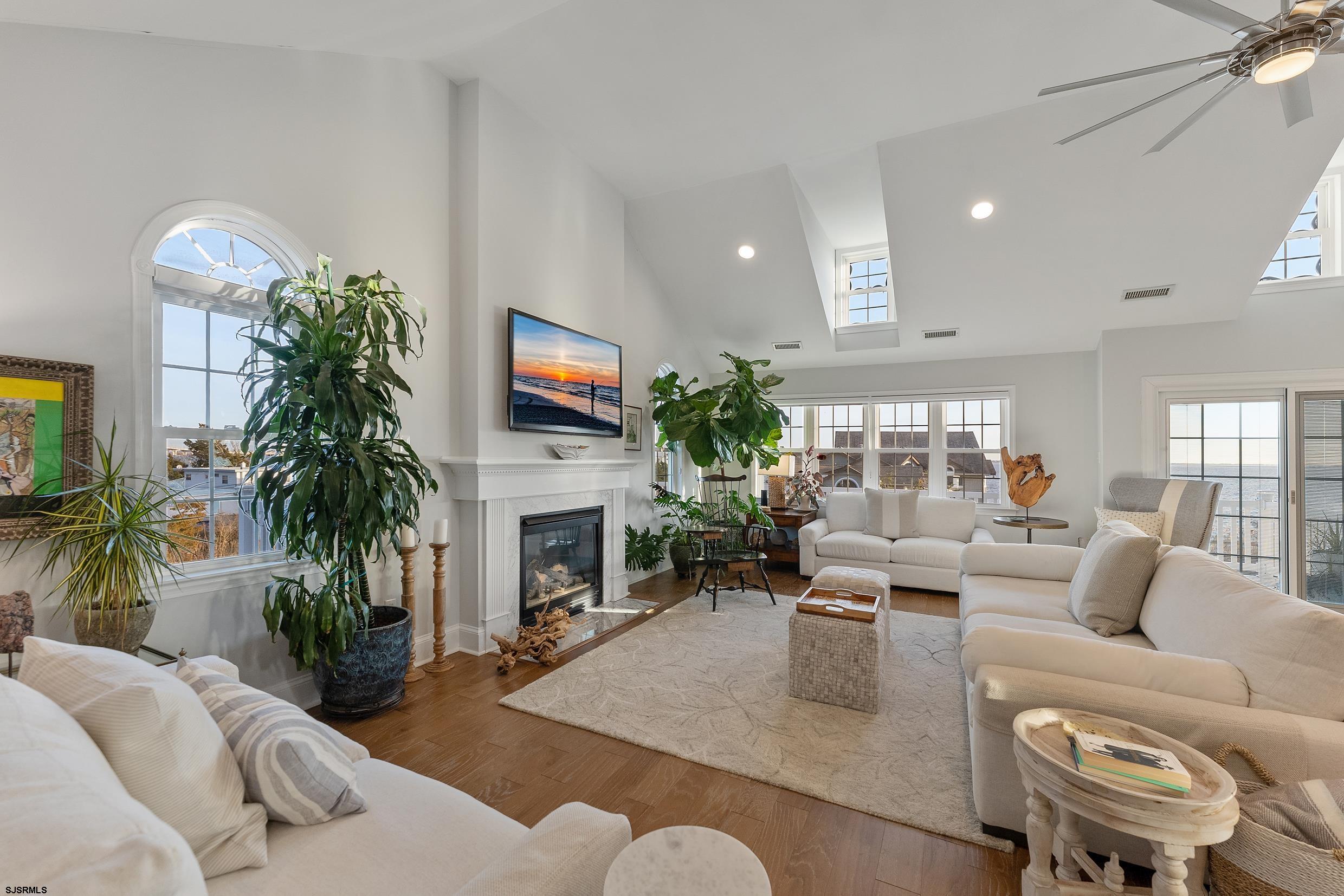 102 Broadway, Unit 2 Somers Point, NJ 08244 - Photo 17 of 98 a living room with furniture a fireplace and a potted plant