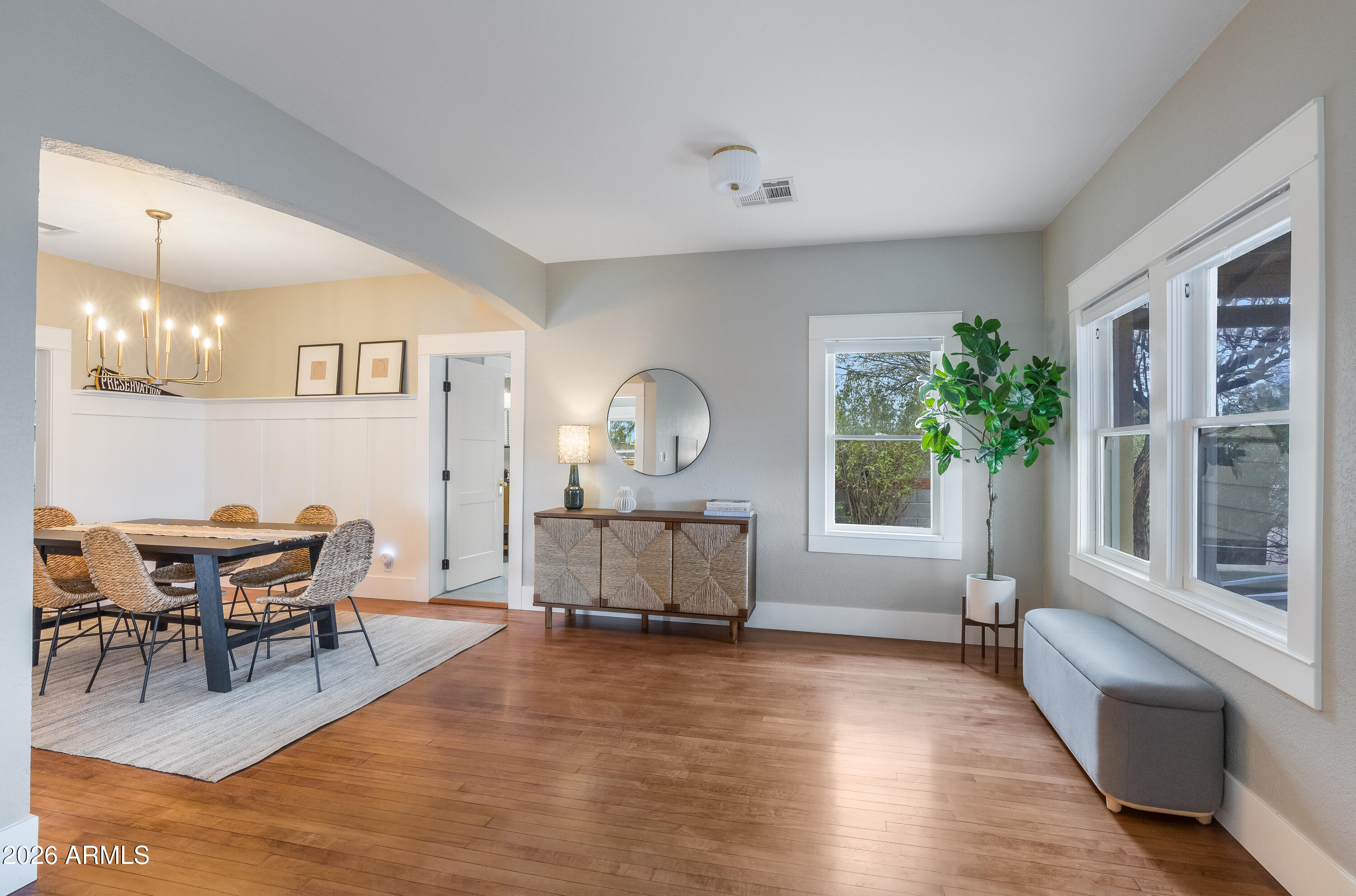 2549 North Mitchell Street Phoenix, AZ 85006 - Photo 5 of 41 a living room with furniture and a wooden floor