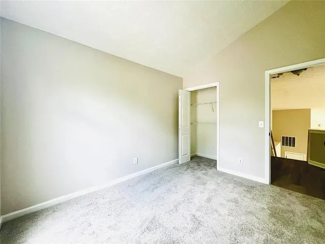 an empty room with a natural light