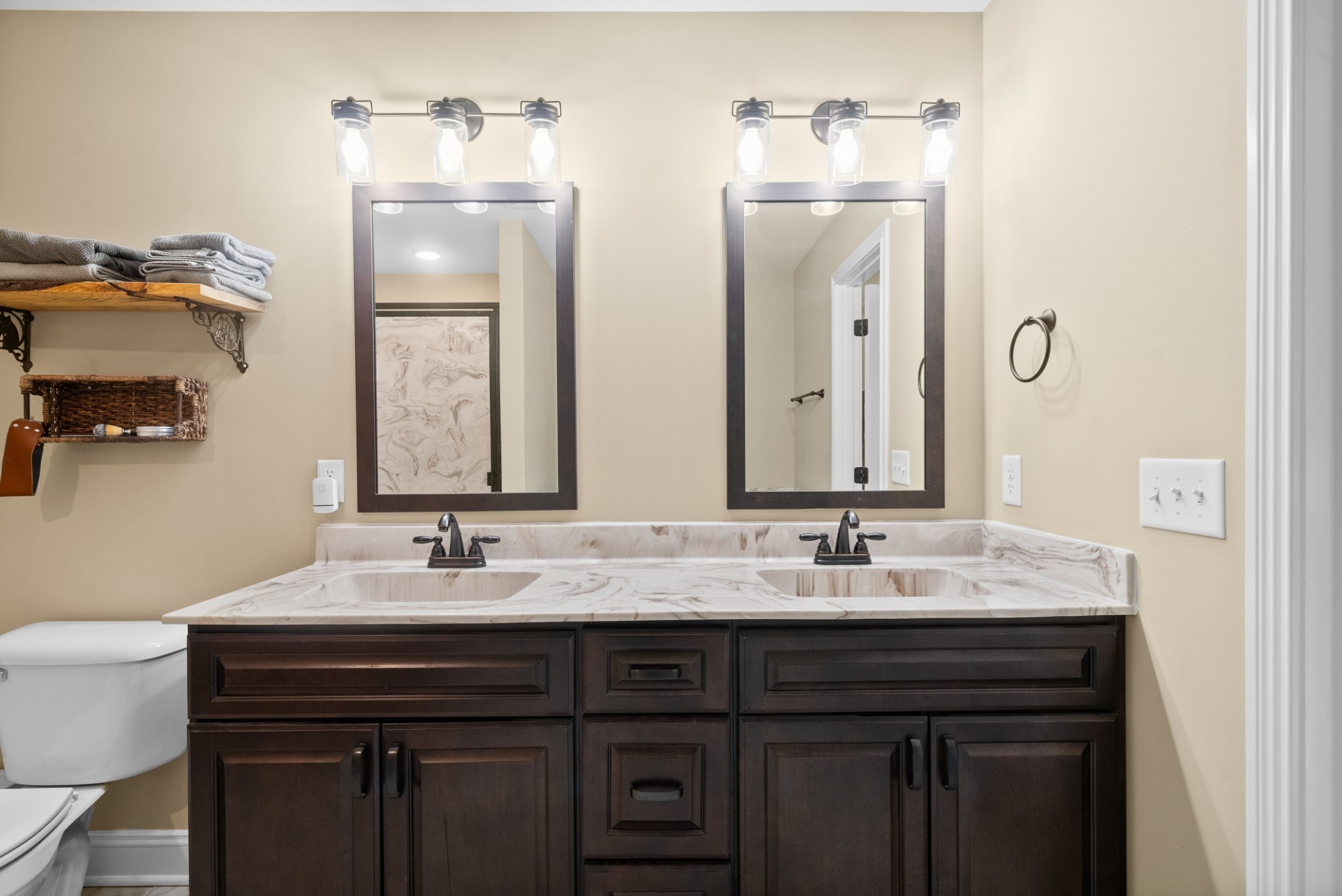 4406 Memory Lane Adams, TN 37010 - Photo 20 of 36 a bathroom with a sink vanity and a mirror