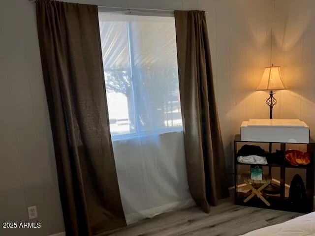 wooden floor in closet