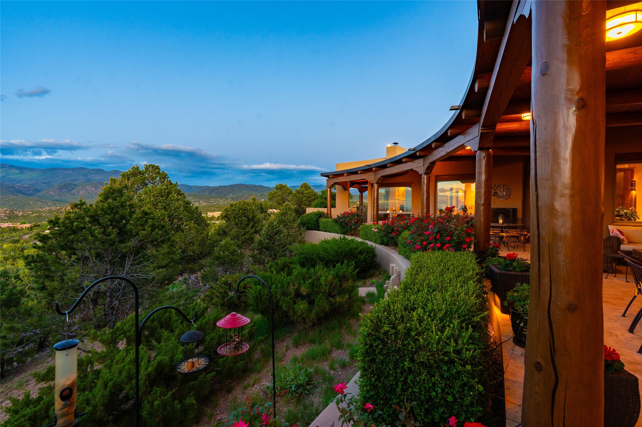 42 San Juan Ranch Road Santa Fe, NM 87506 - Photo 2 of 49 Incredible Portal runs the length of the residence.