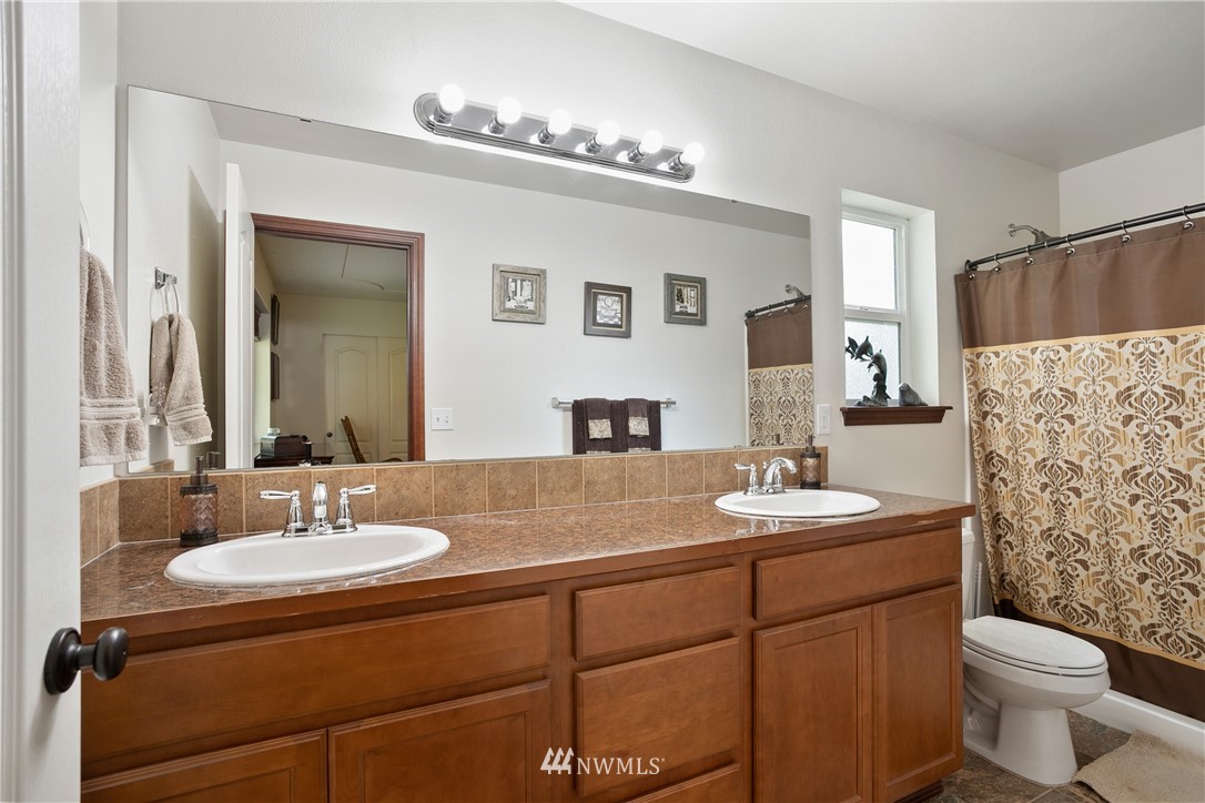 5129 180th Trail Southwest Rochester, WA 98579 - Photo 15 of 22 a bathroom with a sink a toilet and mirror