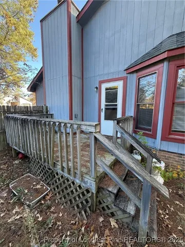 a view of front door of house