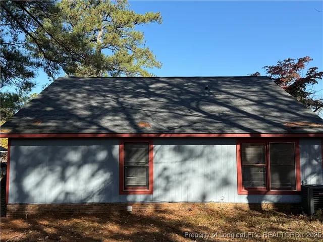 a view of a wooden door